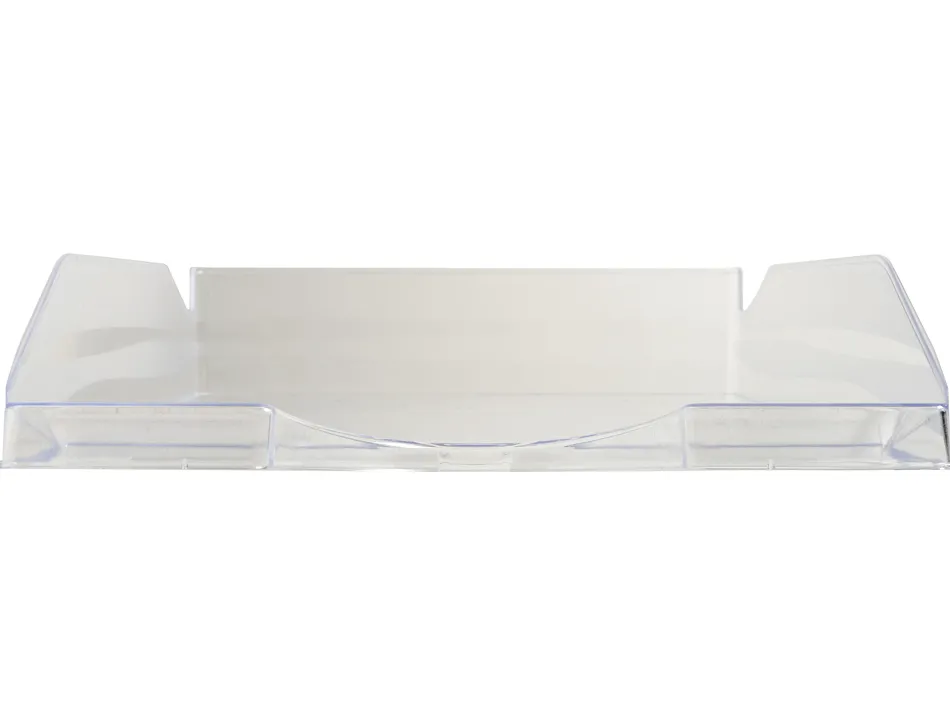 Corbeille courrier exacompta ecotray office a4+ superposable verticale/escalier coloris cristal