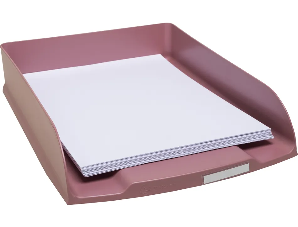 Corbeille courrier exacompta combo styli skandi a4+ superposable verticale/escalier coloris vieux rose