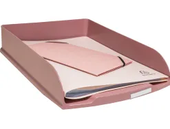 Corbeille courrier exacompta combo styli skandi a4+ superposable verticale/escalier coloris vieux rose