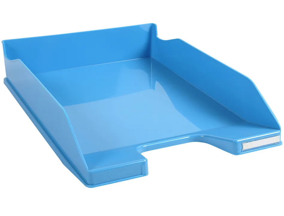 Corbeille courrier exacompta midi-combo iderama superposable verticale/escalier coloris turquoise brillant