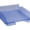 Corbeille courrier exacompta midi-combo superposable verticale/escalier coloris bleu glace translucide