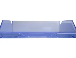 Corbeille courrier exacompta midi-combo superposable verticale/escalier coloris bleu glace translucide