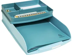 Corbeille courrier exacompta combo styli skandi a4+ superposable verticale/escalier coloris bleu givre