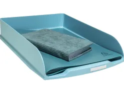 Corbeille courrier exacompta combo styli skandi a4+ superposable verticale/escalier coloris bleu givre