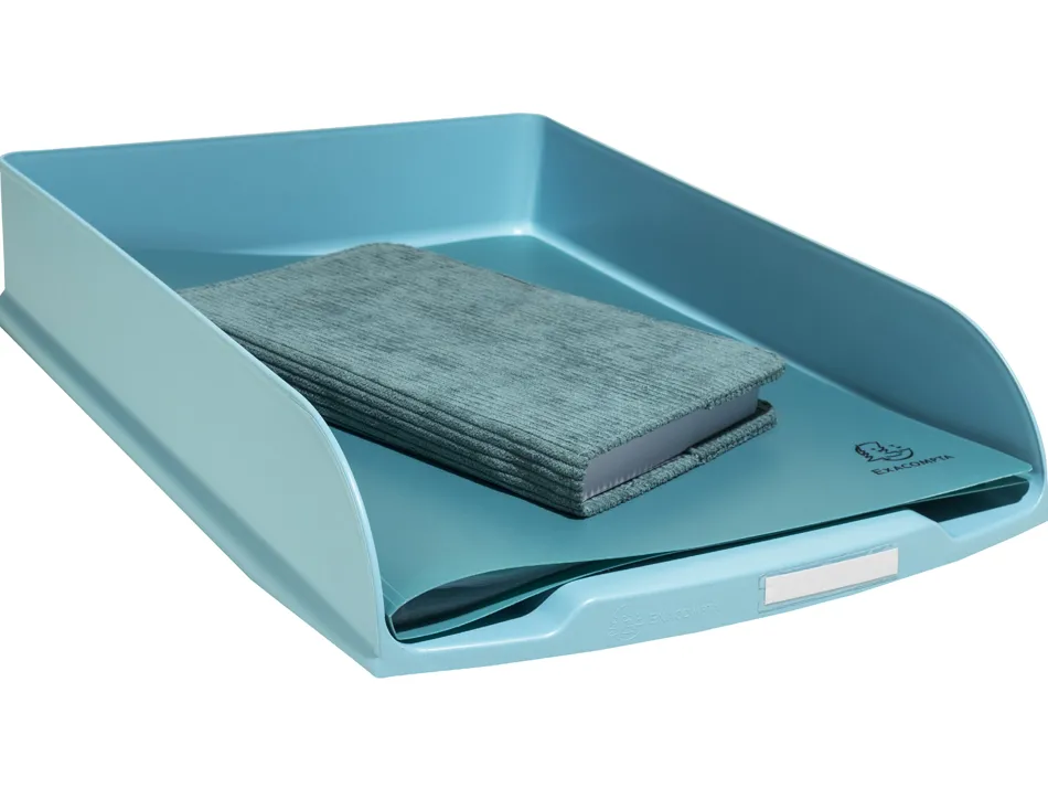 Corbeille courrier exacompta combo styli skandi a4+ superposable verticale/escalier coloris bleu givre