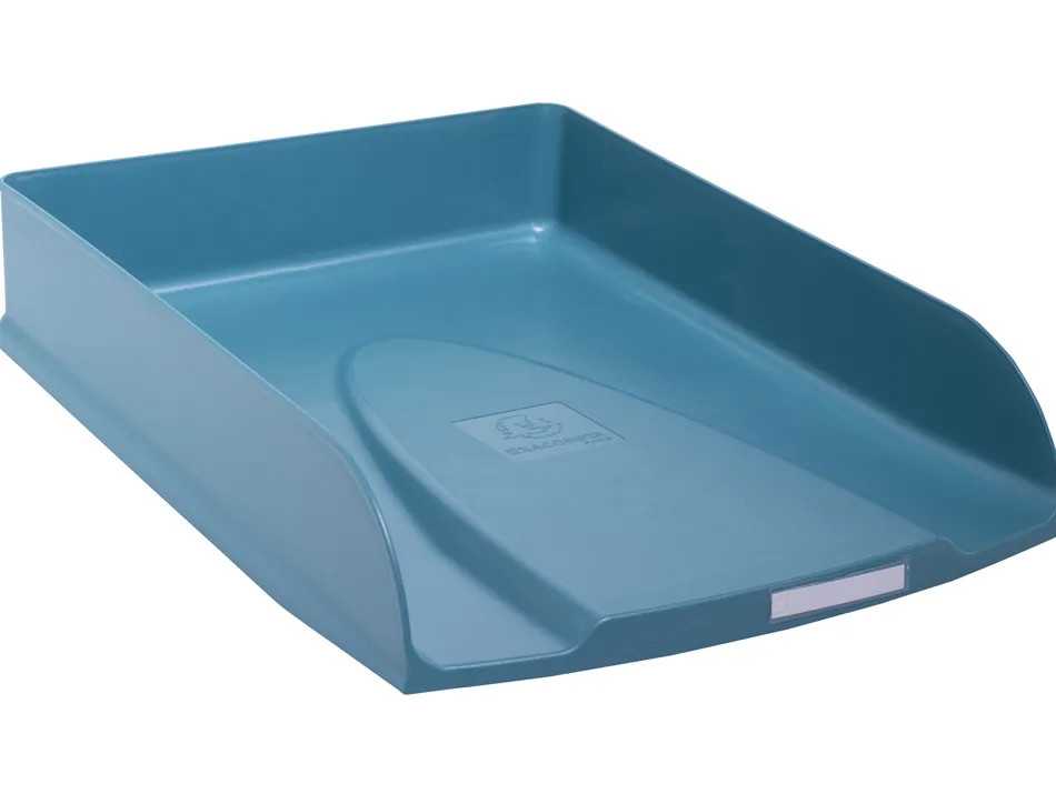 Corbeille courrier exacompta combo styli skandi a4+ superposable verticale/escalier coloris bleu pacifique
