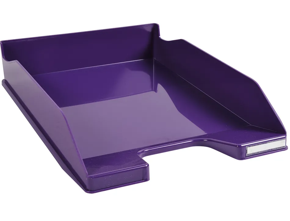 Corbeille courrier exacompta midi-combo iderama superposable verticale/escalier coloris violet brillant