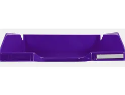Corbeille courrier exacompta midi-combo iderama superposable verticale/escalier coloris violet brillant