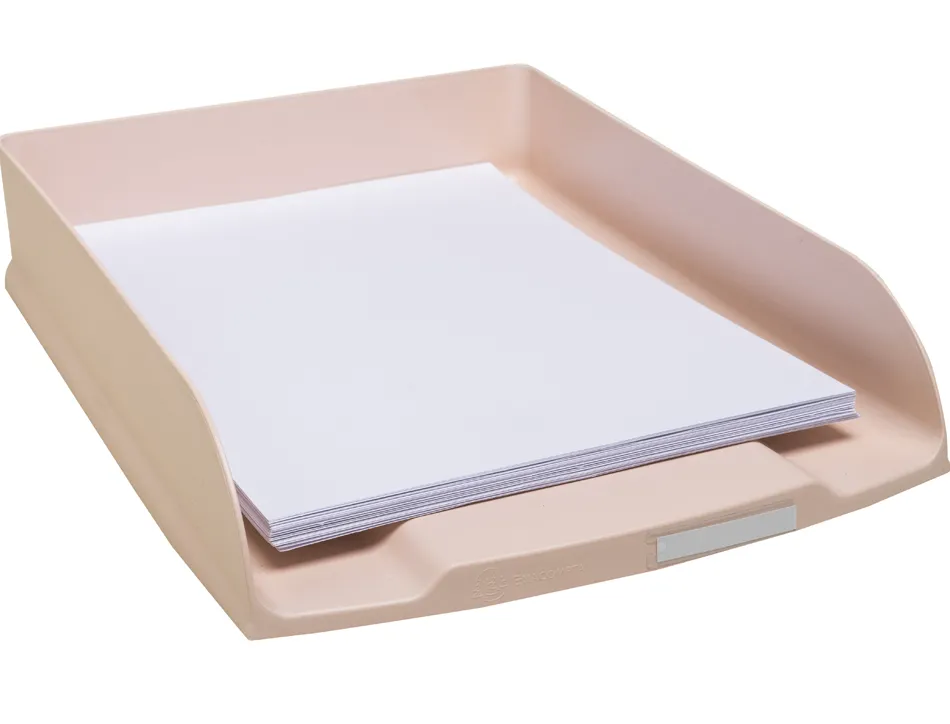Corbeille courrier exacompta combo styli skandi a4+ superposable verticale/escalier coloris nude