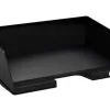 Corbeille courrier exacompta combo maxi plastique recyclé a4+ a l'italienne superposable 255x365x103mm coloris noir