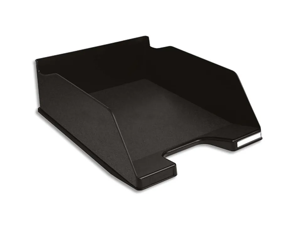 Corbeille courrier exacompta combo maxi plastique recyclé a4 superposable verticale/escalier 347x255x103mm coloris noir