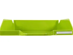Corbeille courrier exacompta midi-combo iderama superposable verticale/escalier coloris vert anis brillant