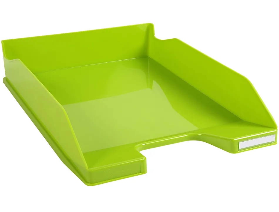 Corbeille courrier exacompta midi-combo iderama superposable verticale/escalier coloris vert anis brillant
