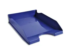 Corbeille courrier exacompta ecotray office a4+ superposable verticale/escalier coloris bleu nuit