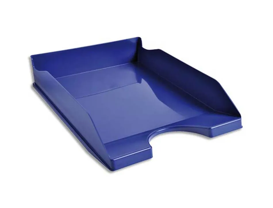 Corbeille courrier exacompta ecotray office a4+ superposable verticale/escalier coloris bleu nuit