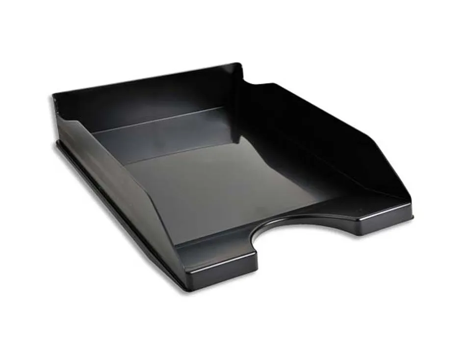 Corbeille courrier exacompta ecotray ecoblack a4+ superposable verticale/escalier coloris noir