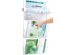 Corbeille murale cep 3 cases polystyrène ouverture préhension en v dimensions case 361x86x270mm cristal