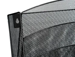 Corbeille murale q-connect 5 cases a4 vertical présentoir métallique 315x93x440mm coloris noir