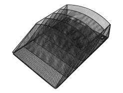Corbeille murale q-connect 5 cases a4 vertical présentoir métallique 315x93x440mm coloris noir
