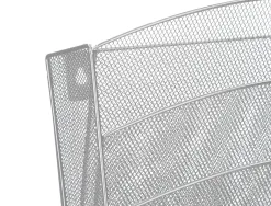 Corbeille murale q-connect 5 cases a4 vertical présentoir métallique 315x93x440mm coloris argent