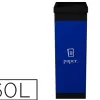Corbeille paperflow tri sélectif papier 60l polystyrène choc haute résistance robuste coloris noir/bleu