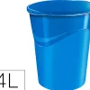 Corbeille papier cep pro polypropylène résistant recyclable forme conique capacité 14l 305x290x334mm coloris gloss bleu