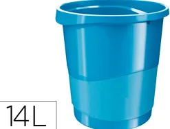 Corbeille papier esselte europost vivida polypropylène poignées intégrées capacité 14l 258x322x285mm coloris bleu
