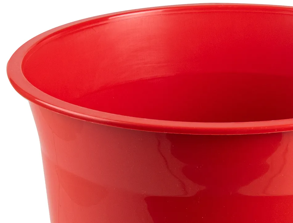 Corbeille papier q-connect plastique resistant 13l 275x285mm coloris rouge opaque