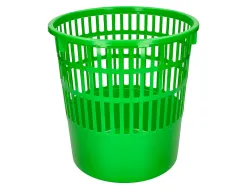 Corbeille papier q-connect ajouree plastique 15l 285x290mm coloris vert