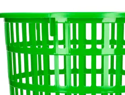 Corbeille papier q-connect ajouree plastique 15l 285x290mm coloris vert