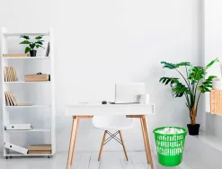 Corbeille papier q-connect ajouree plastique 15l 285x290mm coloris vert