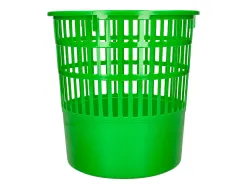 Corbeille papier q-connect ajouree plastique 15l 285x290mm coloris vert