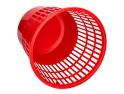 Corbeille papier q-connect ajouree plastique 15l 285x290mm coloris rouge