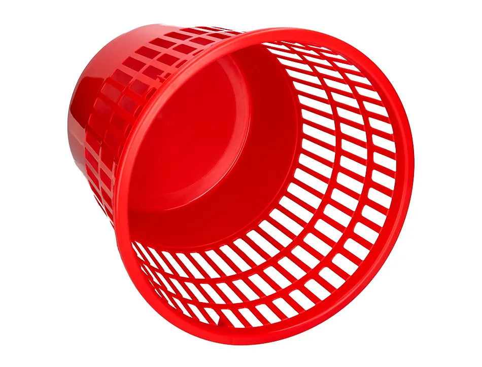 Corbeille papier q-connect ajouree plastique 15l 285x290mm coloris rouge