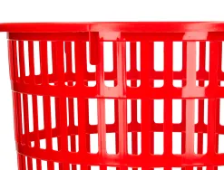 Corbeille papier q-connect ajouree plastique 15l 285x290mm coloris rouge