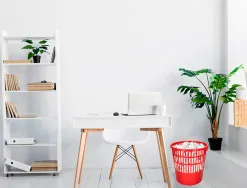 Corbeille papier q-connect ajouree plastique 15l 285x290mm coloris rouge