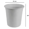Corbeille papier q-connect plastique resistant 13l 275x285mm coloris gris opaque