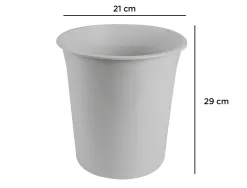 Corbeille papier q-connect plastique resistant 13l 275x285mm coloris gris opaque