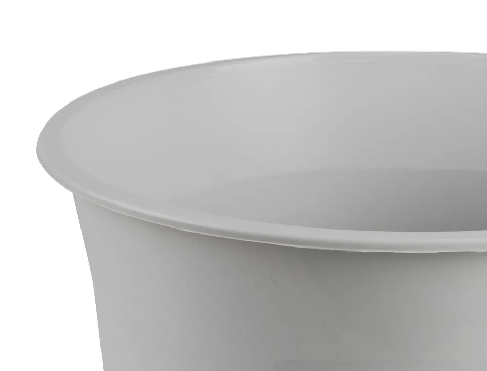 Corbeille papier q-connect plastique resistant 13l 275x285mm coloris gris opaque