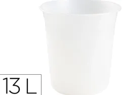 Corbeille papier q-connect plastique resistant 13l 275x285mm coloris transparent