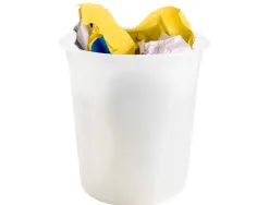 Corbeille papier q-connect plastique resistant 13l 275x285mm coloris transparent