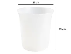 Corbeille papier q-connect plastique resistant 13l 275x285mm coloris transparent