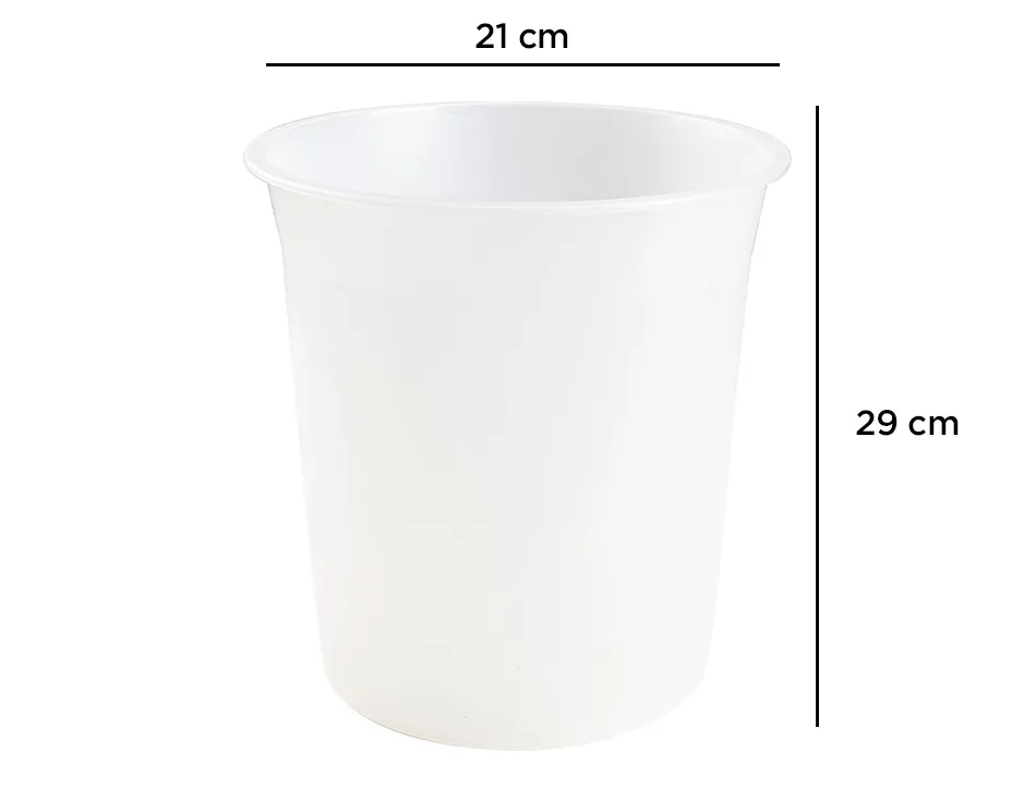 Corbeille papier q-connect plastique resistant 13l 275x285mm coloris transparent