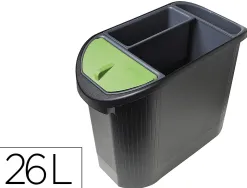 Corbeille tri selectif noir