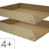 Corbeilles a courrier savana oxford empilables a4+ carton recycle lot de 2