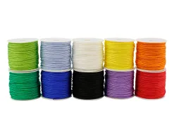 Cordelette o'color diametre 1,5mm longueur 20m coloris assortis lot 10 bobines