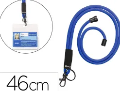 Cordon rd porte-badge 46cm p10 coloris bleu