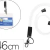 Cordon rd porte-badge 46cm p10 coloris blanc