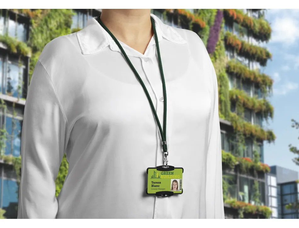 Cordon textile durable recycle fermeture securite 46cm coloris vert