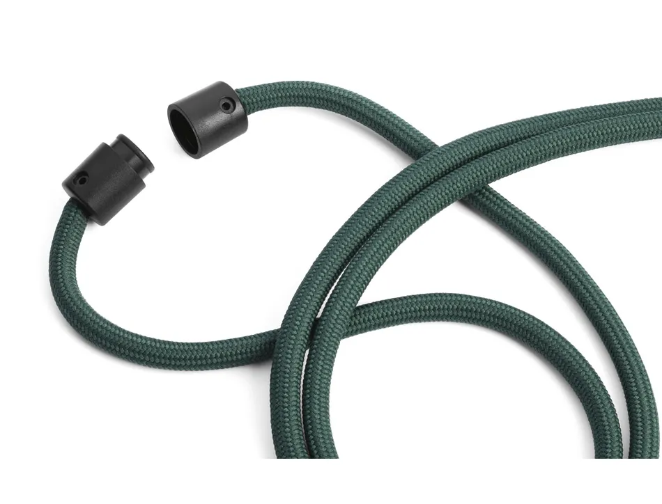 Cordon textile durable recycle fermeture securite 46cm coloris vert